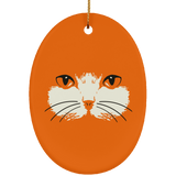 Cat Face Ceramic Ornaments in 4 Shapes