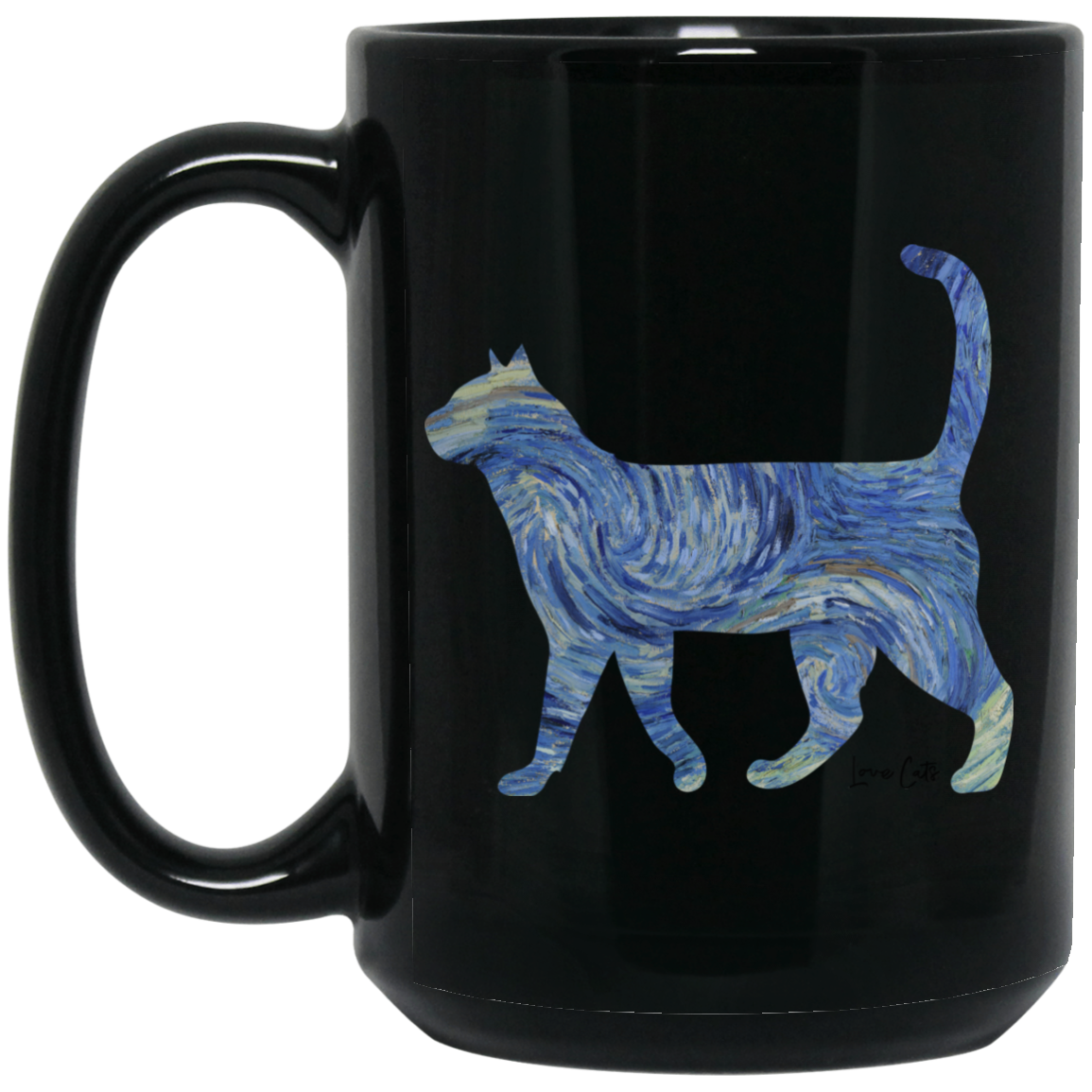Starry Night Cat Mugs