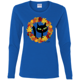 Victor in Fall Wreath Ladies Long Sleeve T-Shirts