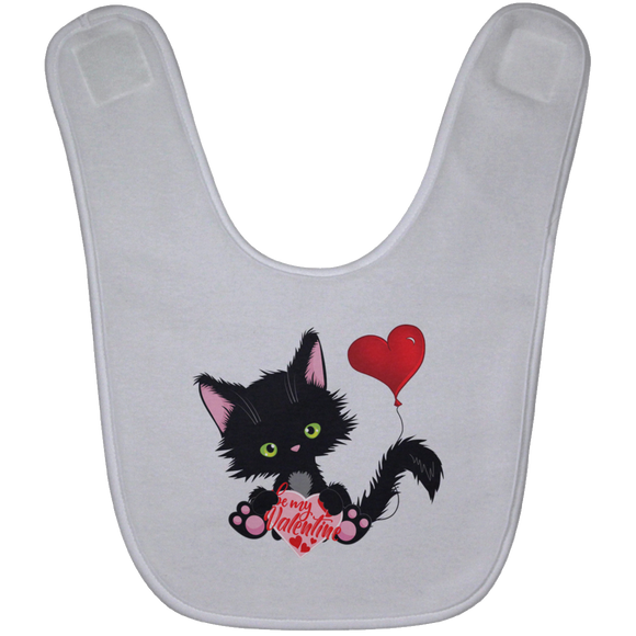 Lucky the Black Cat with Valentine Baby Bib