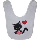 Lucky the Black Cat with Valentine Baby Bib