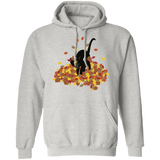 Cat in Leaves Pullover Hoodie