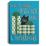 Meowy Little Christmas Portrait Canvas Wall Art