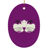 Cat Face Ceramic Ornaments in 4 Shapes