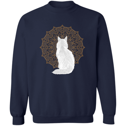 Zen Cat - Longhair White Sweatshirt