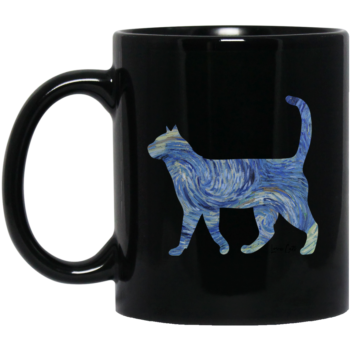 Starry Night Cat Mugs