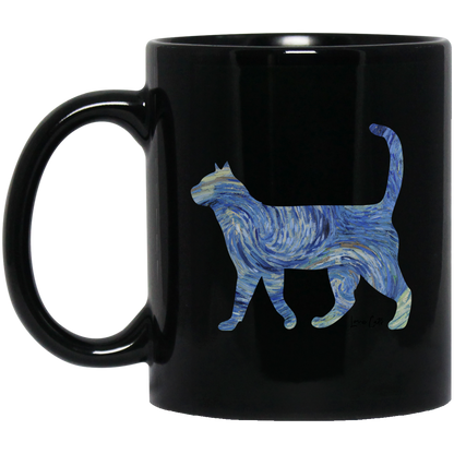 Starry Night Cat Mugs