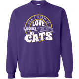 TIME with My Cats Crewneck Pullover Sweatshirt