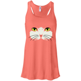 Gold Eyed Cat Face Flowy Racerback Tank