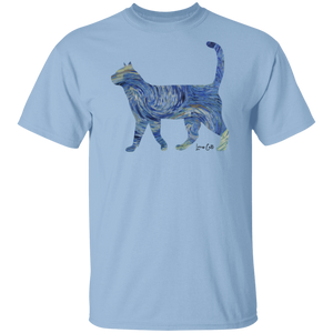 Starry Night Tabby Cotton T-Shirt