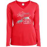 My Favorite People are Cats Ladies LS Performance V-Neck T-Shirt