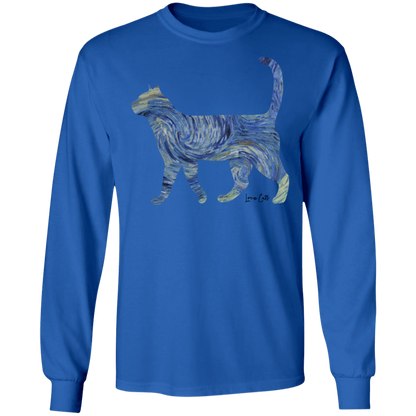 Starry Night Tabby LS Ultra Cotton T-Shirt