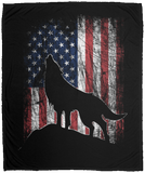 Flag Wolf Blankets
