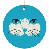Cat Face Ceramic Ornaments in 4 Shapes