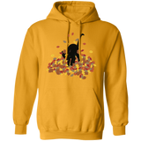 Cat in Leaves Pullover Hoodie
