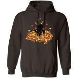 Cat in Leaves Pullover Hoodie