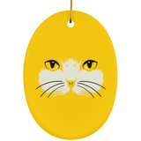 Cat Face Ceramic Ornaments in 4 Shapes