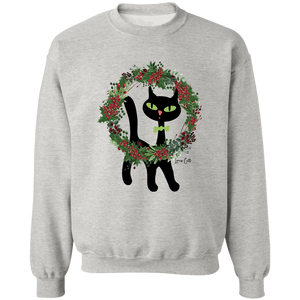 Victor in Christmas Wreath Sweatshirt
