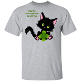 Lucky the Black Cat with Shamrock T-Shirt