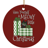 Meowy Little Christmas Ceramic Ornaments in 4 Shapes