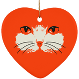 Cat Face Ceramic Ornaments in 4 Shapes