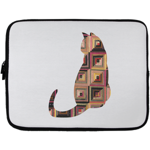 Log Cabin Cat Laptop Sleeve - 13 inch