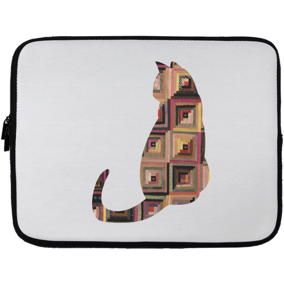 Log Cabin Cat Laptop Sleeve - 13 inch
