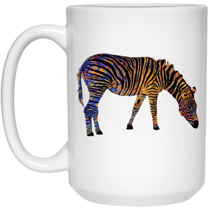Colorful Zebra Grazing - Mugs