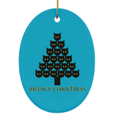 Meowy Christmas Tree Ceramic Ornaments in 4 Shapes
