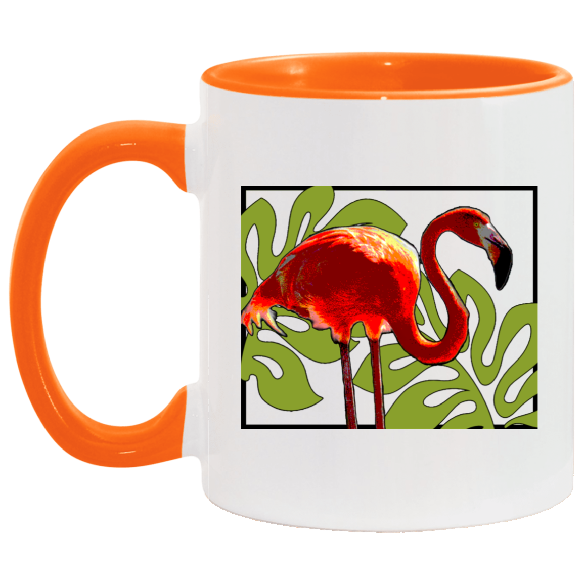 Flamingo and Leaves - Mugs