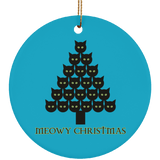 Meowy Christmas Tree Ceramic Ornaments in 4 Shapes