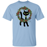 Victor in Christmas Wreath Cotton T-Shirt