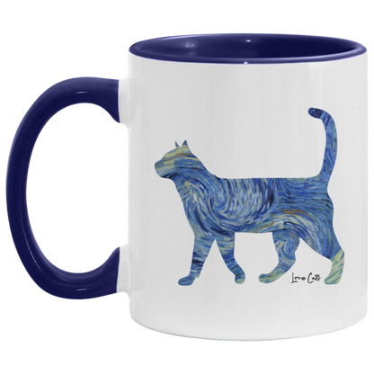 Starry Night Cat Mugs