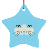 Cat Face Ceramic Ornaments in 4 Shapes