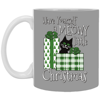 Meowy Little Christmas - White Mugs