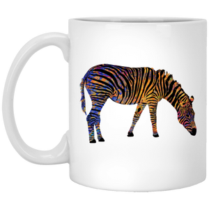 Colorful Zebra Grazing Mugs
