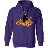 Cat in Leaves Pullover Hoodie