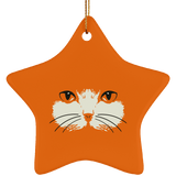 Cat Face Ceramic Ornaments in 4 Shapes