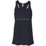 Walking Cat Heartbeat Flowy Racerback Tank