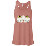 Gold Eyed Cat Face Flowy Racerback Tank