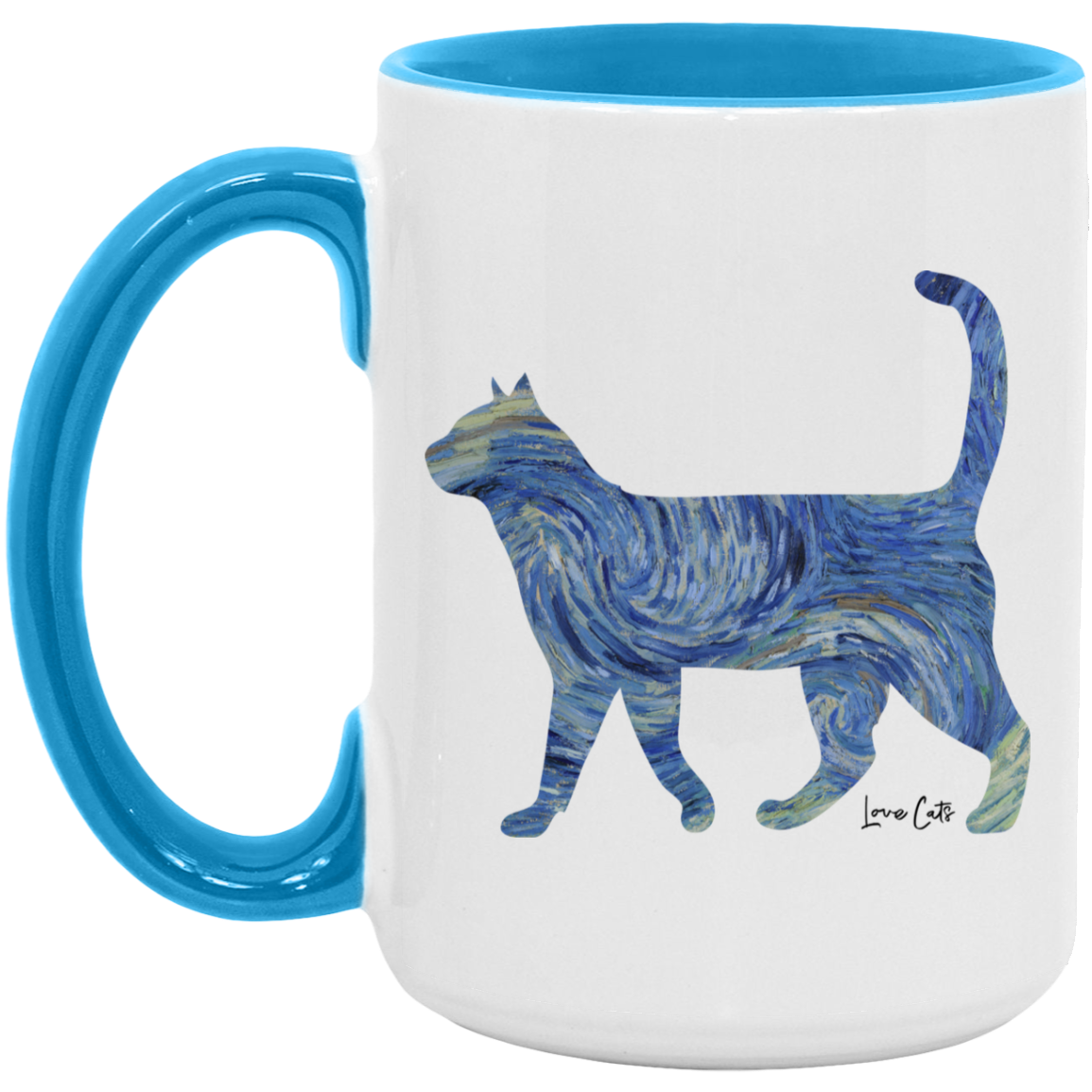 Starry Night Cat Mugs