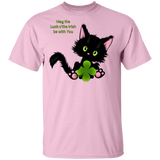 Lucky the Black Cat with Shamrock T-Shirt