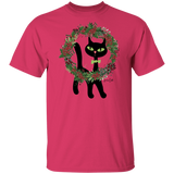 Victor in Christmas Wreath Cotton T-Shirt