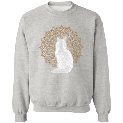 Zen Cat - Longhair White Sweatshirt