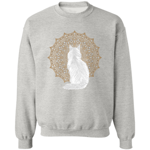 Zen Cat - Longhair White Sweatshirt