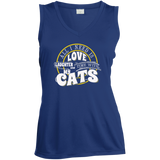TIME with My Cats Ladies Sleeveless Moisture Absorbing V-Neck