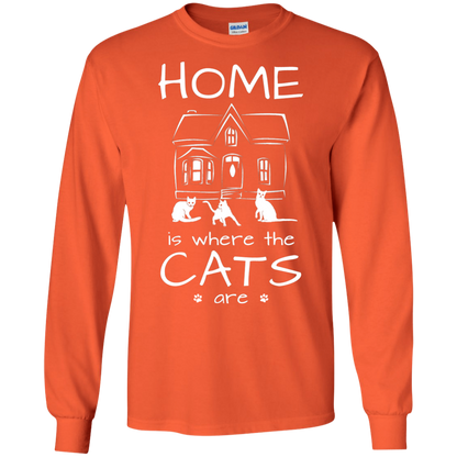 Home is Where the Cats Are LS Ultra Cotton T-Shirt
