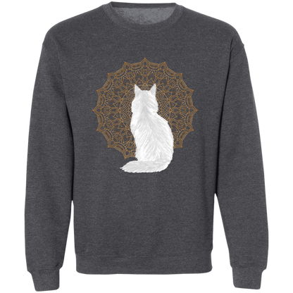 Zen Cat - Longhair White Sweatshirt