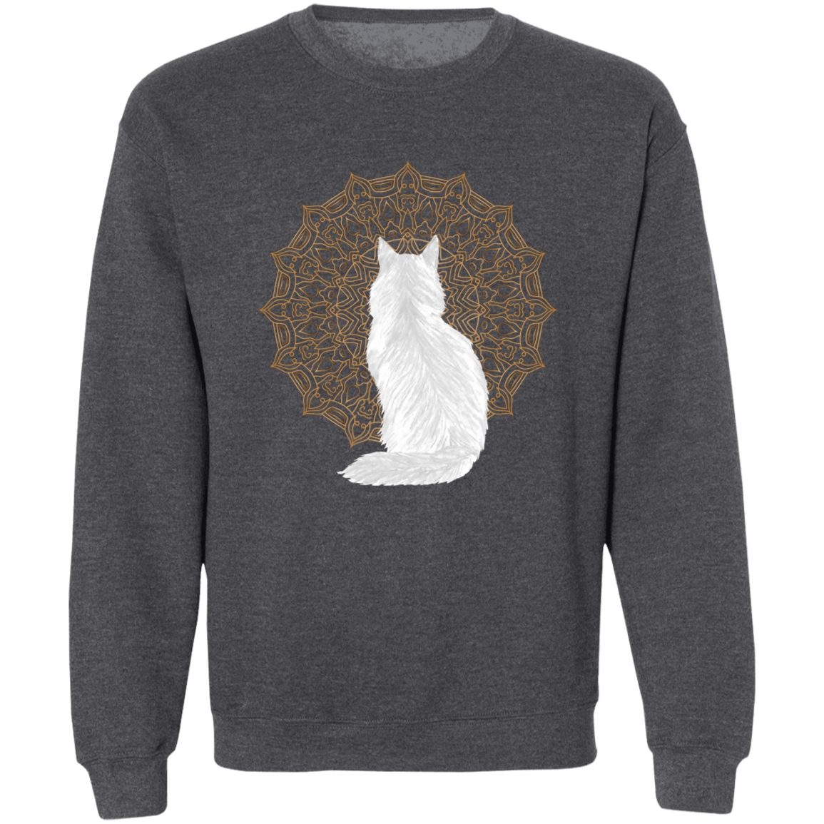 Zen Cat - Longhair White Sweatshirt