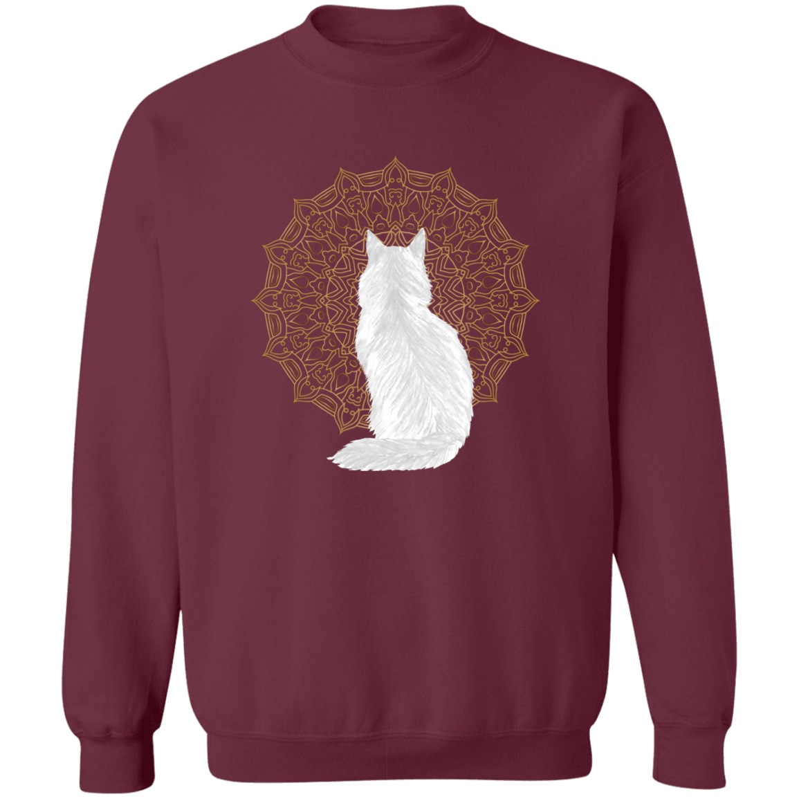 Zen Cat - Longhair White Sweatshirt